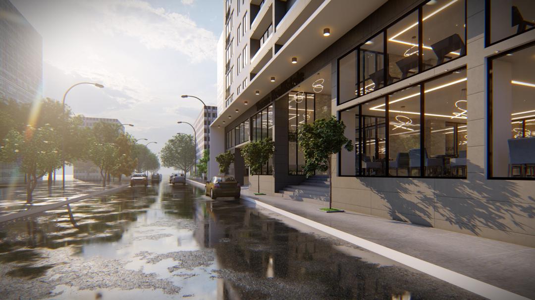 View the proposed streetscape rendering