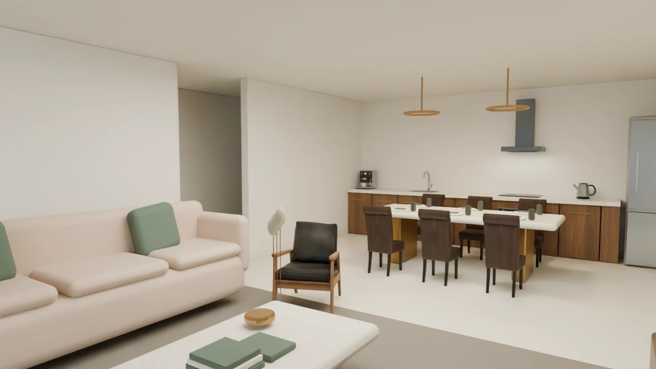 3-bedroom furnished interior concept